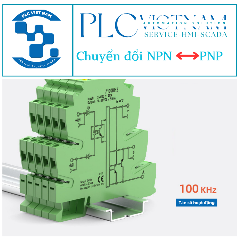 Chuyển đổi NPN sang PNP  optocouple cách ly - 100KHZ