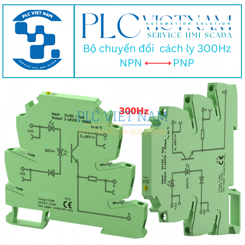 Chuyển đổi NPN sang PNP optocouple cách ly – 300Hz